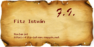 Fitz István névjegykártya
