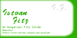 istvan fitz business card